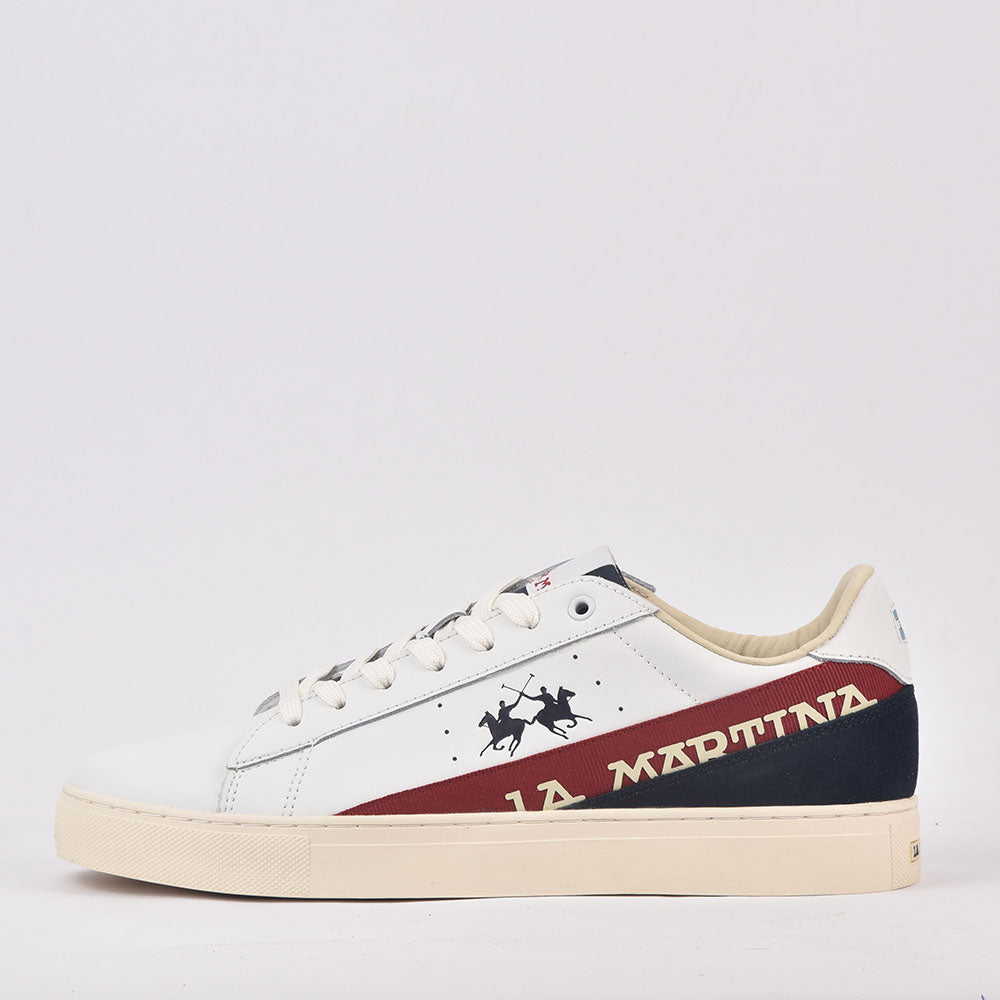 Les LA MARTINA SCARPA UOMO CALF – TAPE BIANCO – ROSSO