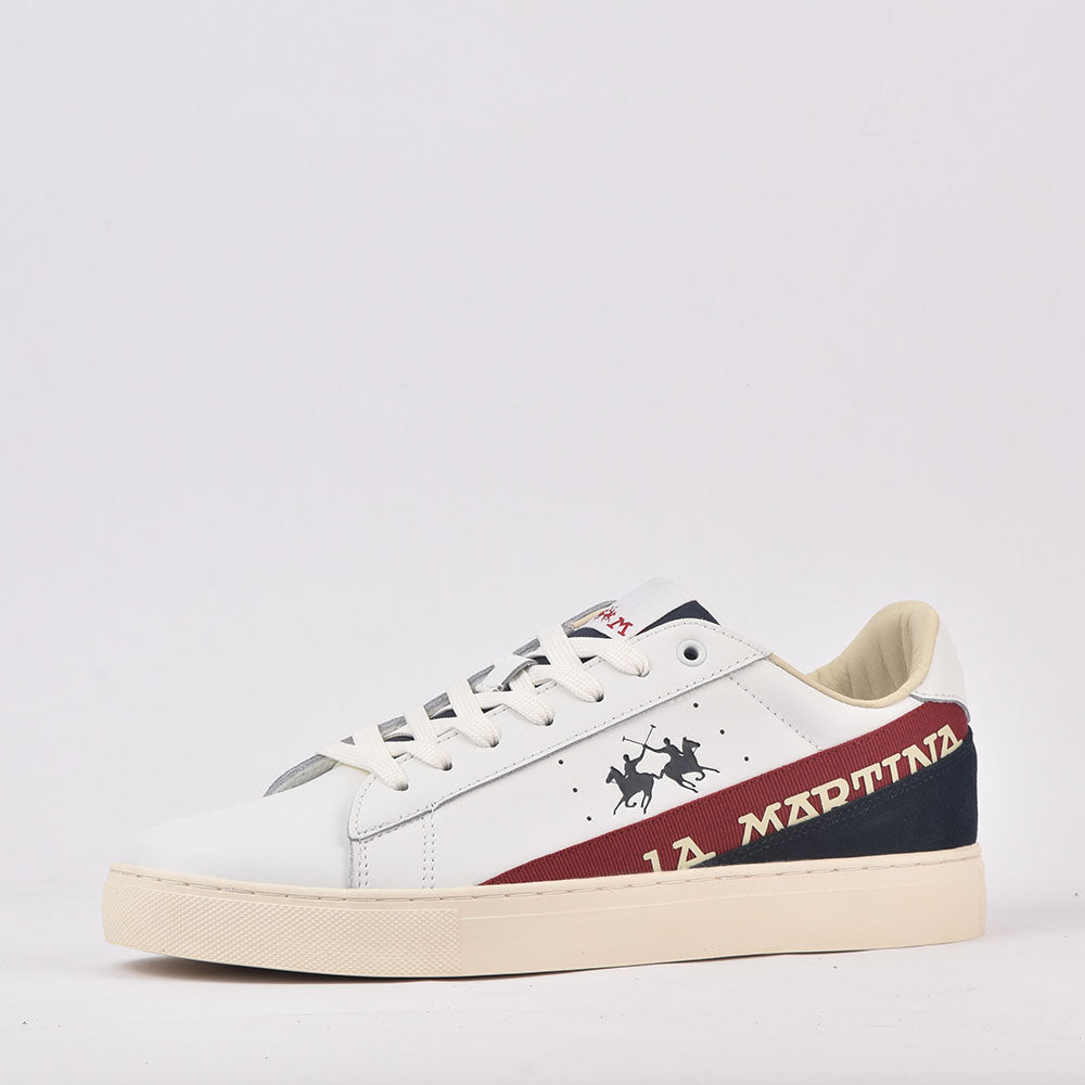 Les LA MARTINA SCARPA UOMO CALF – TAPE BIANCO – ROSSO
