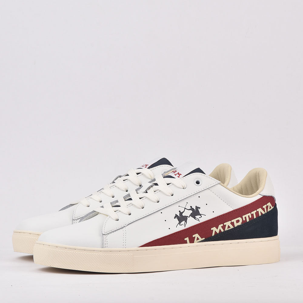 Les LA MARTINA SCARPA UOMO CALF – TAPE BIANCO – ROSSO